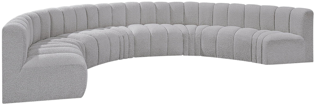 Arc - Boucle Fabric 8 Piece U-Shaped Modular Sofa