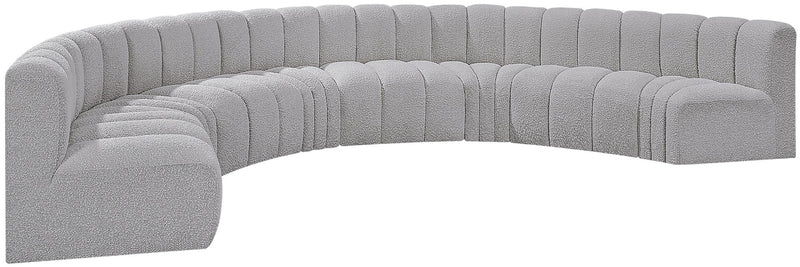 Arc - Boucle Fabric 8 Piece U-Shaped Modular Sofa