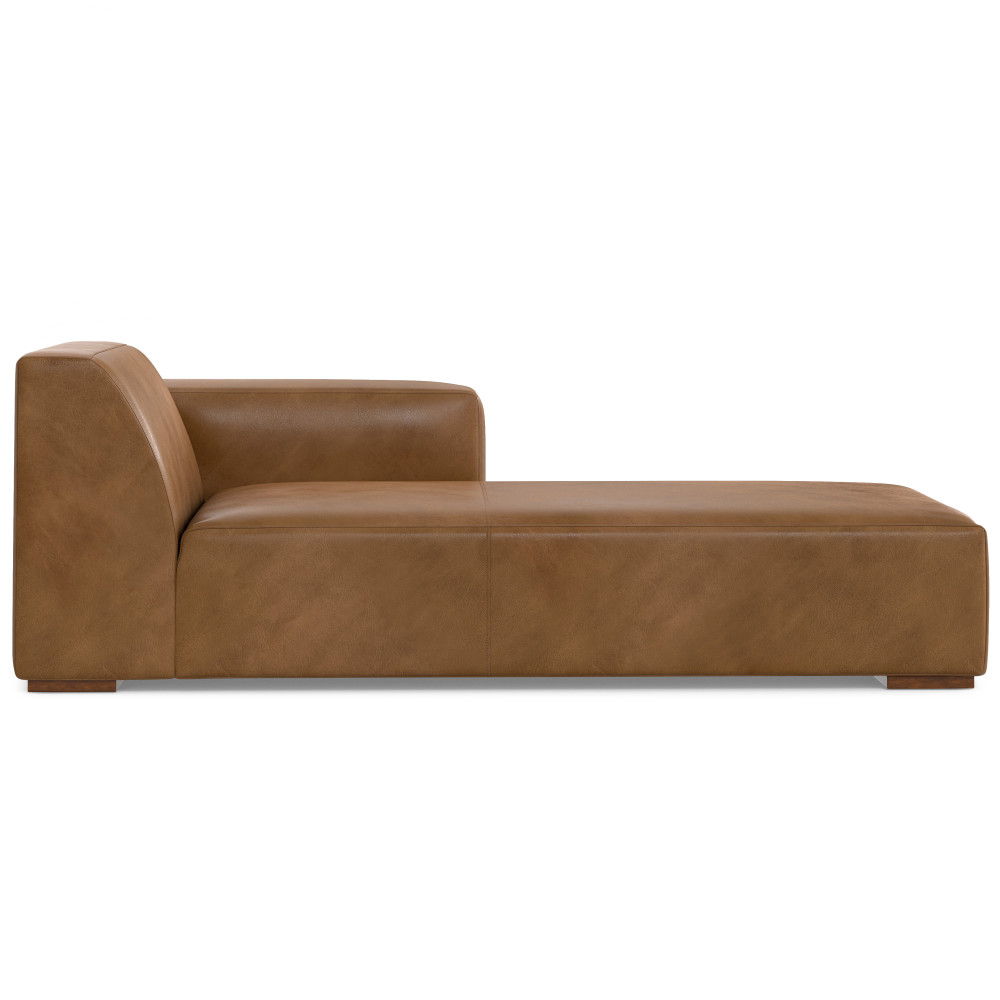 Rex - Right Chaise Sofa Module - Brown