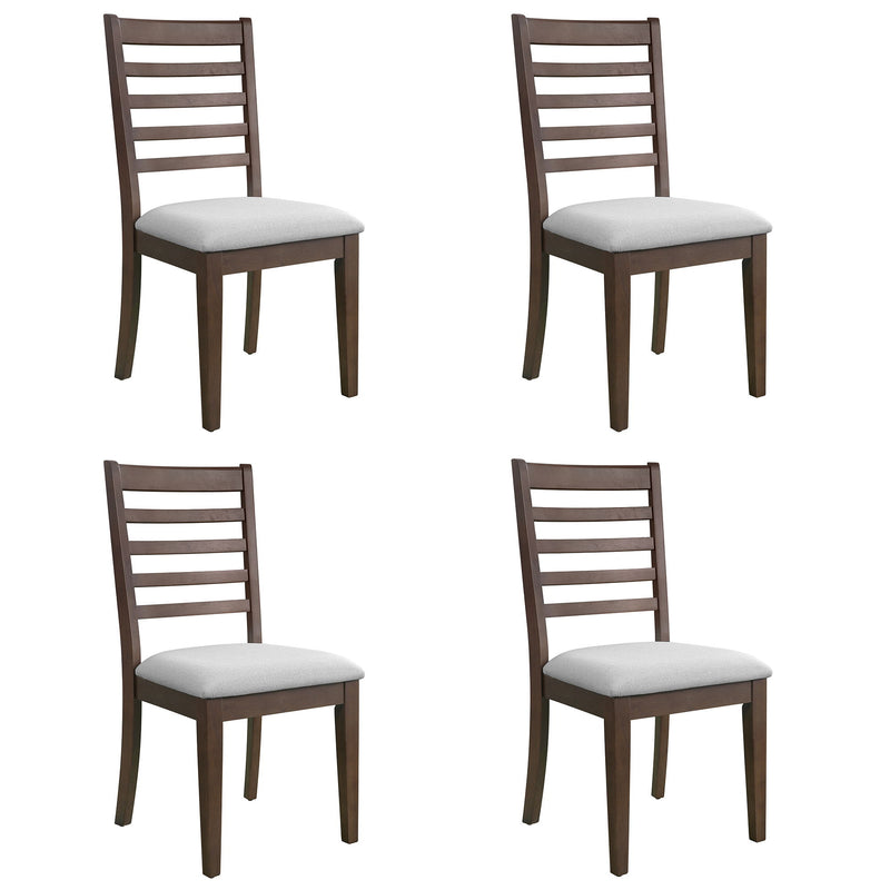 Upholstered Armless Chairs With High Ladder Back