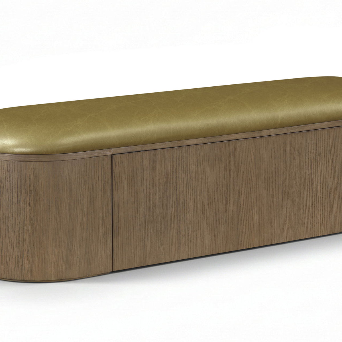 Velden - Upholstered Storage Bench With Stained Brown Base