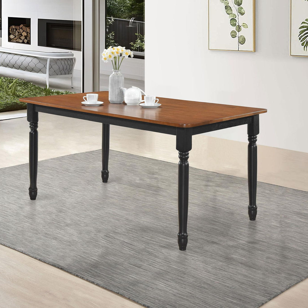 Hollyoak Rectangular 63-inch Wood Dining Table Walnut