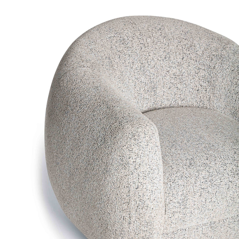 Judy - Woven Fabric Swivel Chair - Black / White