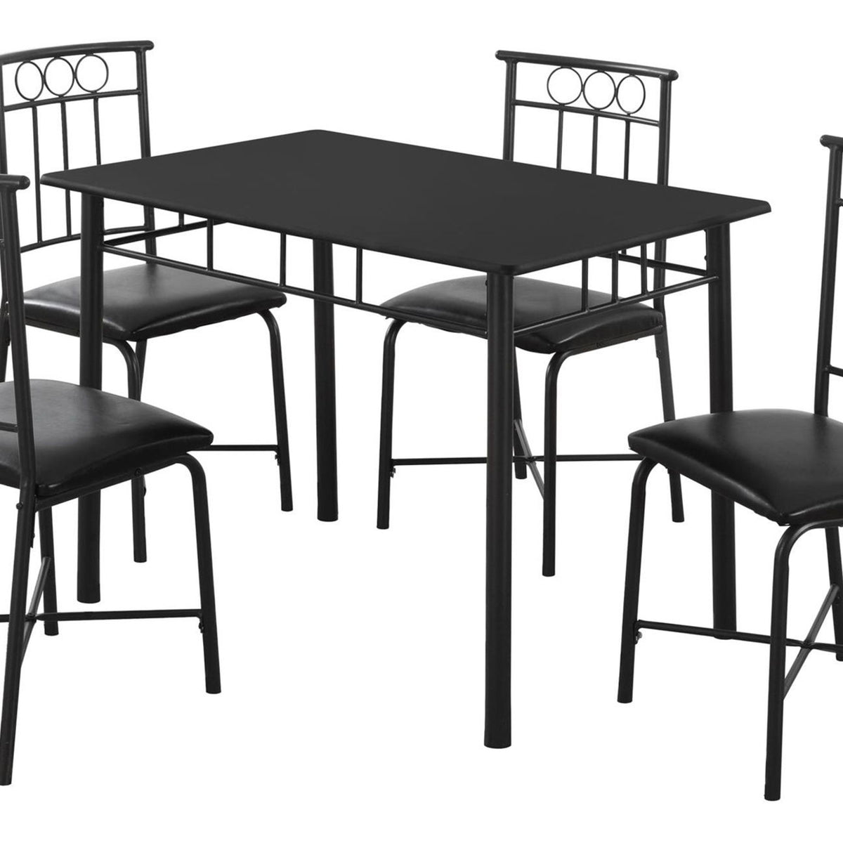 5 Pieces Dining Table Set, Small, Rectangular