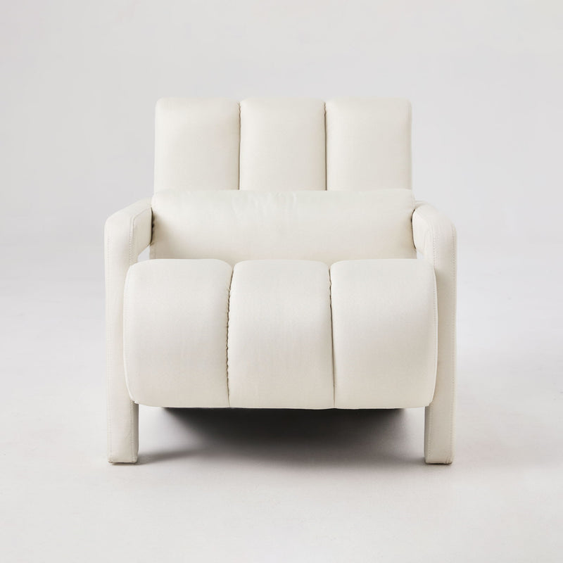 Modern Upholstered Accent Chair, Comfortable Linen Fabric With A Pillow For Living Room
