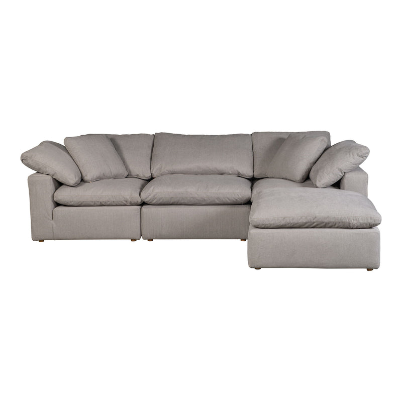Terra - Livesmart Fabric Condo Lounge Modular Sectional - Light Gray