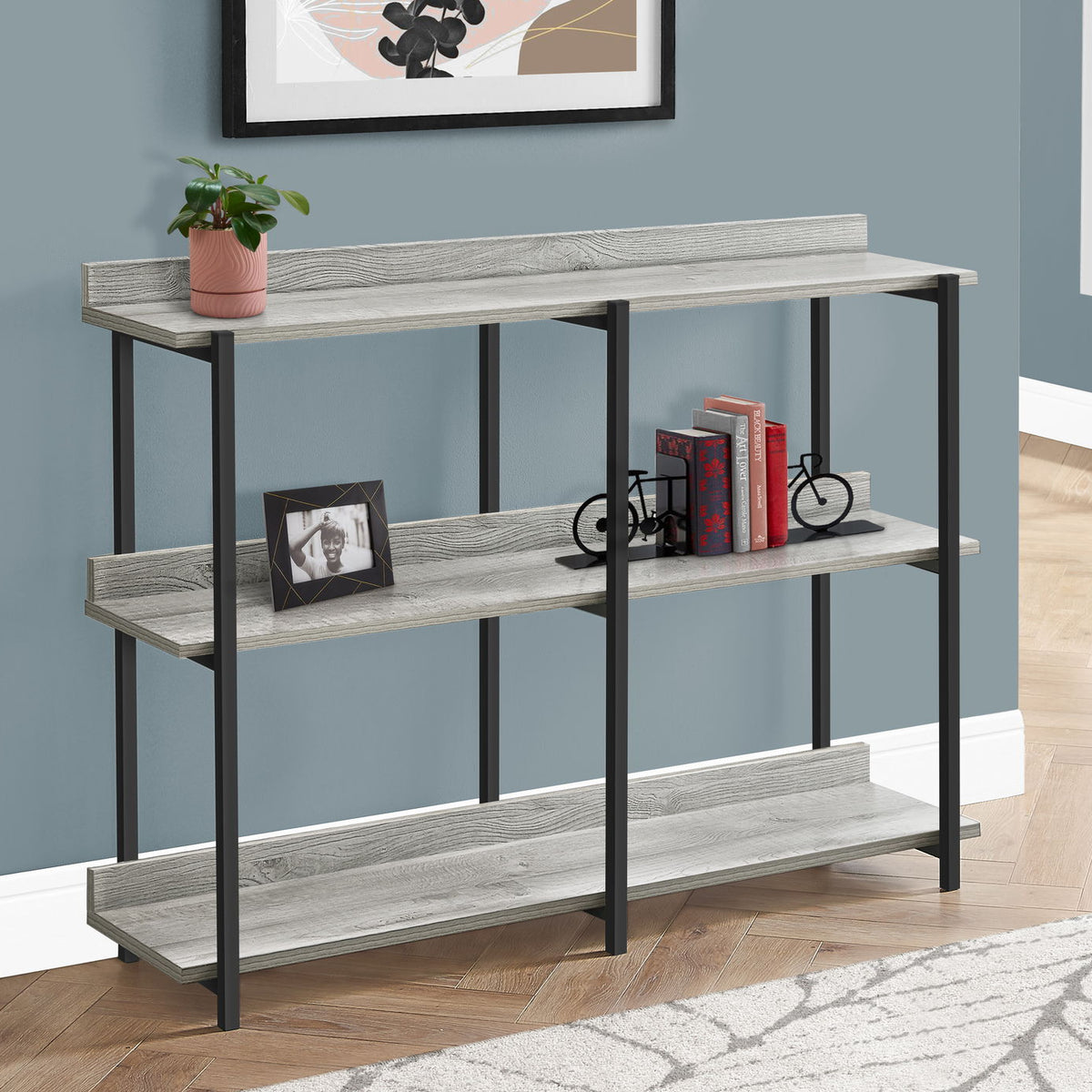 Accent Console Table For Entryway, 3 Tier Design