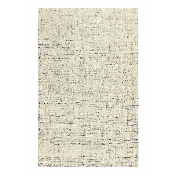 Natural beige woven rug with subtle speckled texture and horizontal stripe pattern