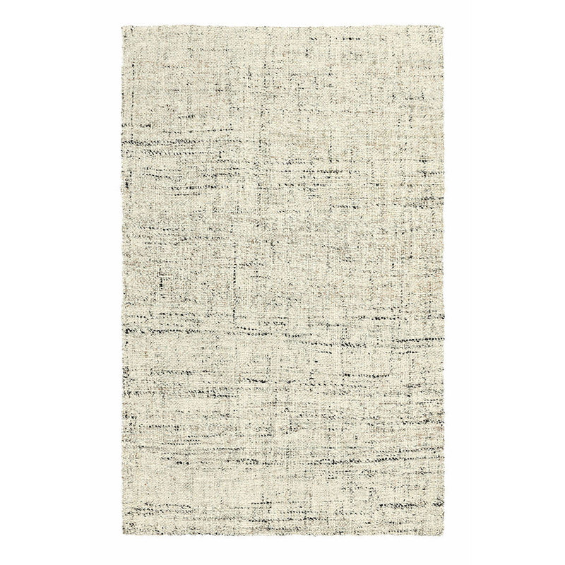 Natural beige woven rug with subtle speckled texture and horizontal stripe pattern