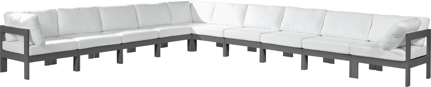 Nizuc - Outdoor Patio Modular Sectional 10 Piece - White