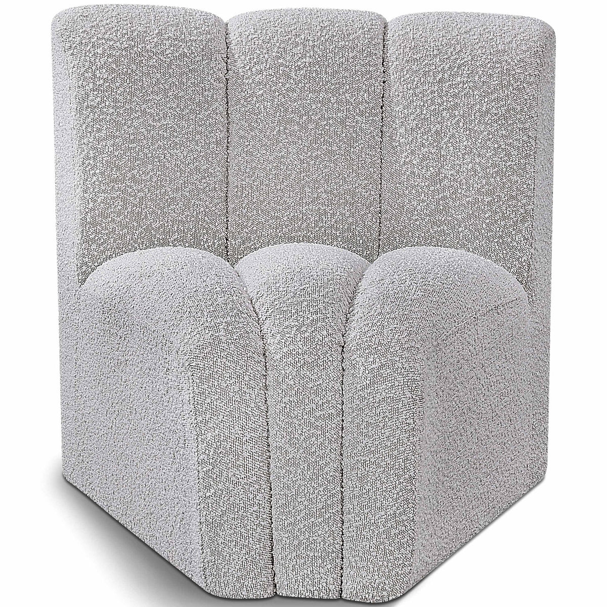 Arc - Boucle Fabric Curved Corner Chair