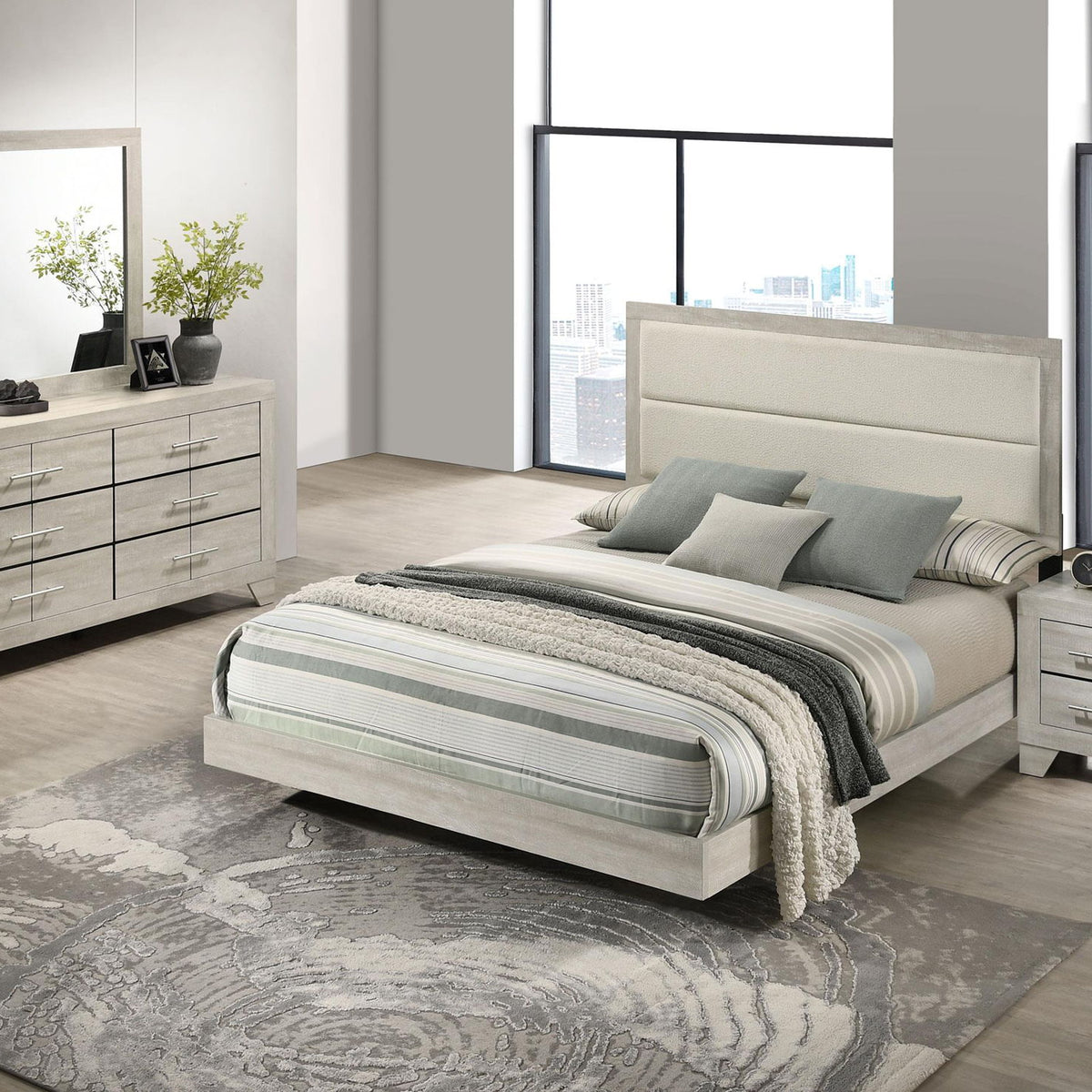 Trenton 4-piece Full Bedroom Set Rustic Cream