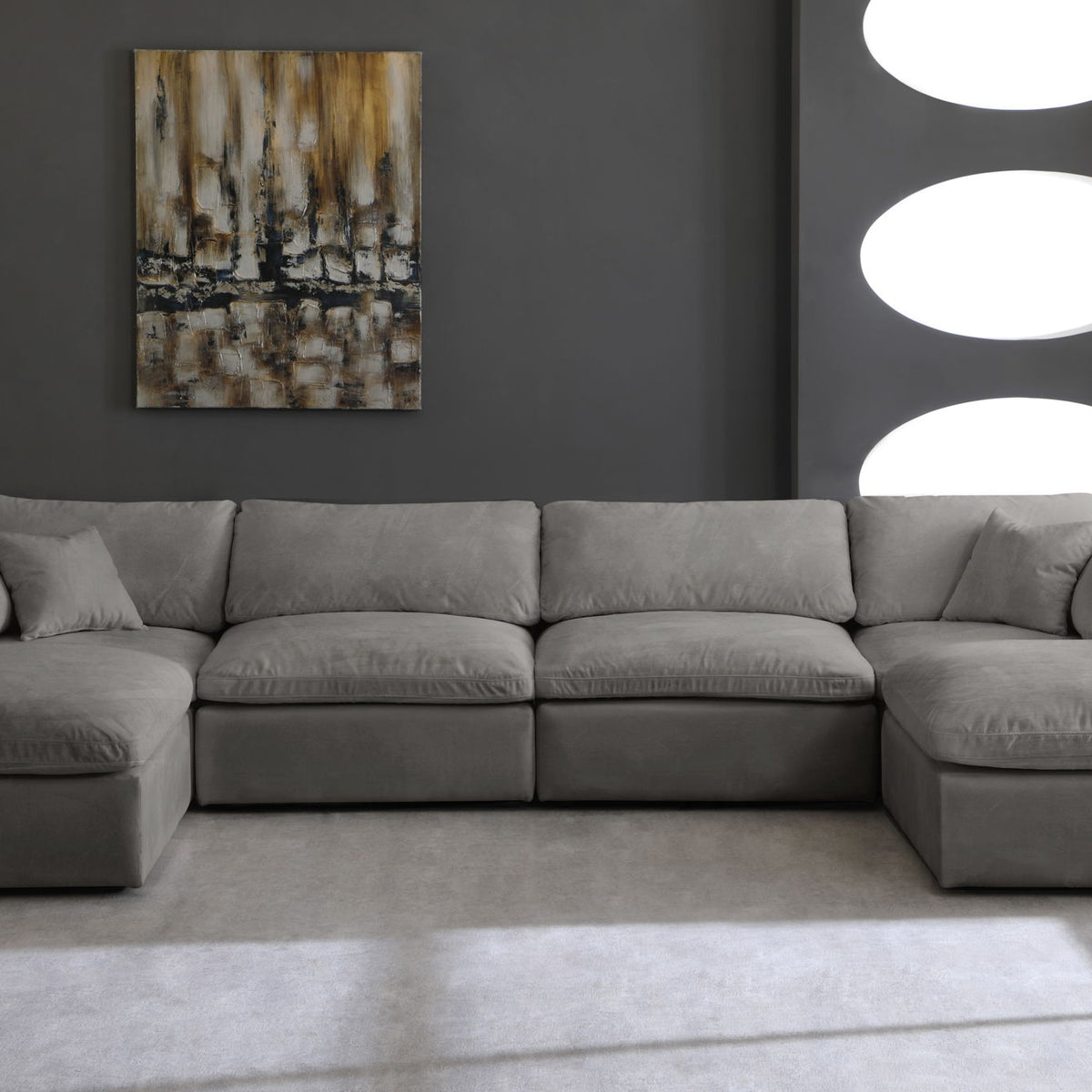 Cozy - 6 Piece Modular Double Chaise Sectional