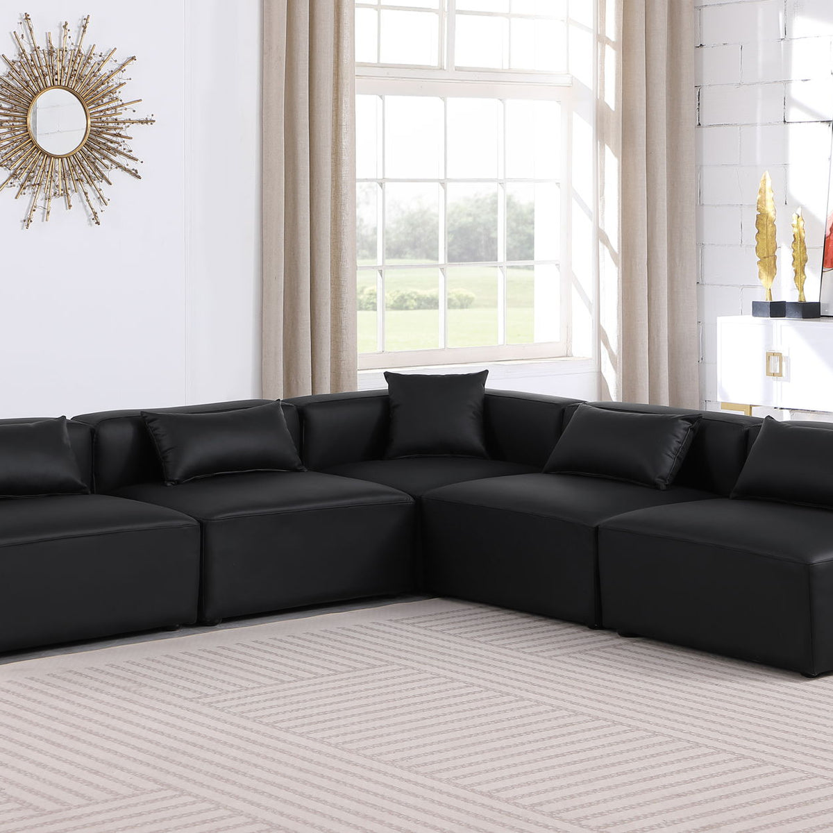 Cube - 5 Piece Modular Corner Armless Sectional