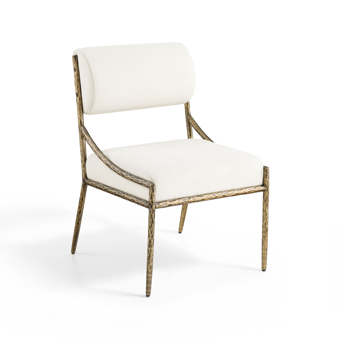 Bastille - Upholstered Dining Side Chair (Set of 2) - Brass Frame