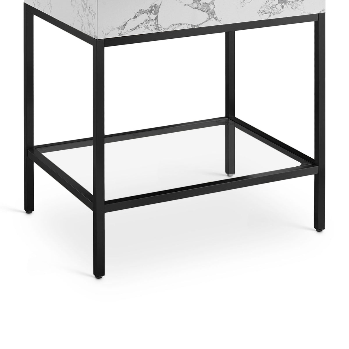 Marmo - Engineered Marble Bathroom Vanity With Black Base