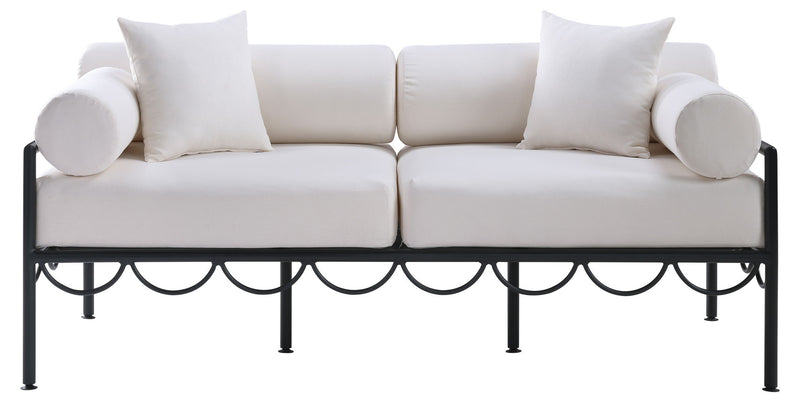 Portofino - Resilient Water Repellent Fabric 69.75" Upholstered Outdoor Patio Loveseat