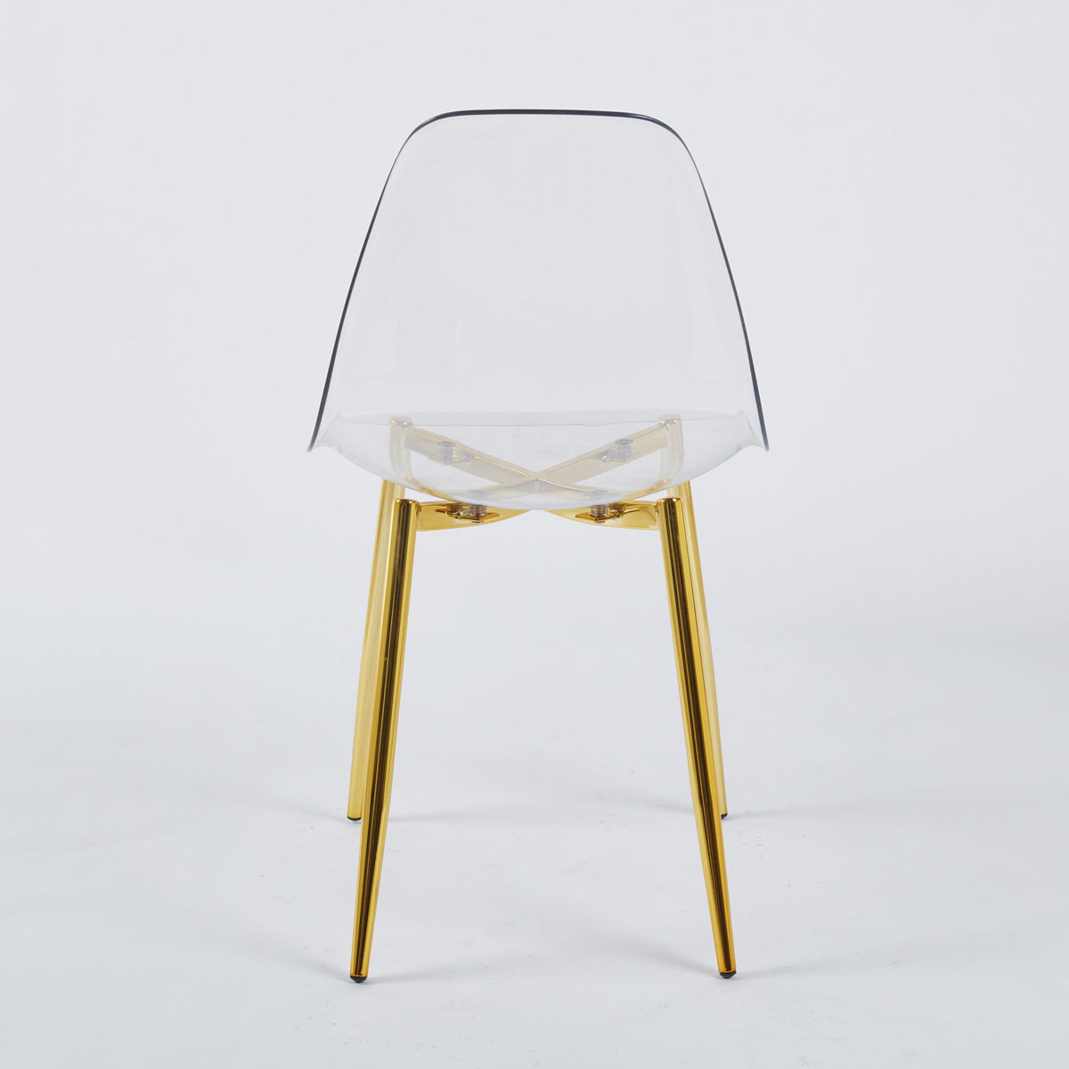 Transparent Plastic Seat Dining Chair (Set of 4)