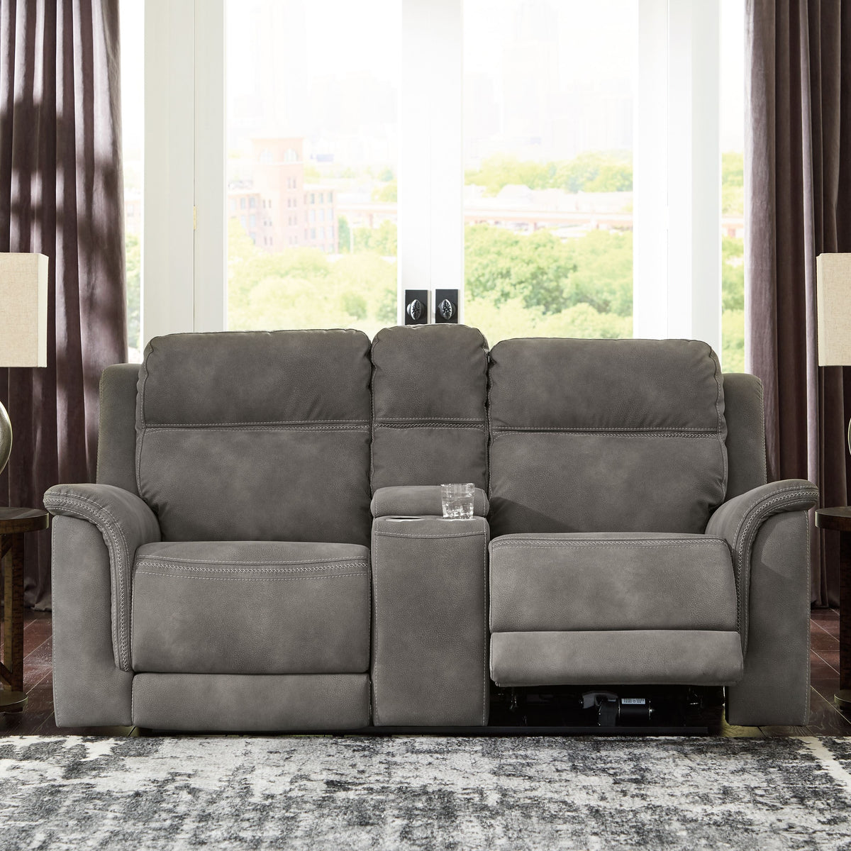 Next-Gen Durapella - Reclining Power Loveseat With Console