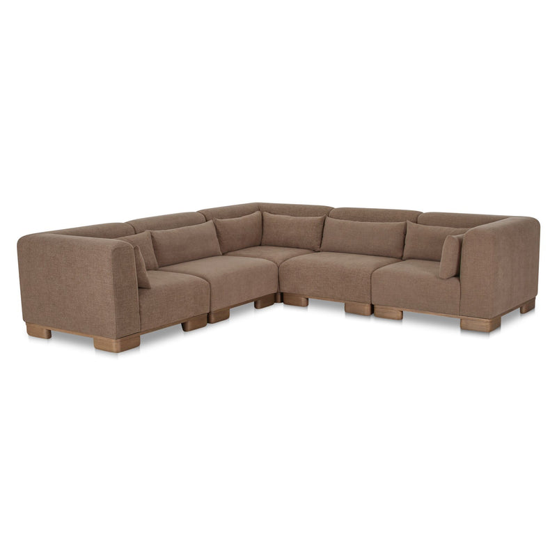 June - Classic L Modular Sectional - Dark Brown