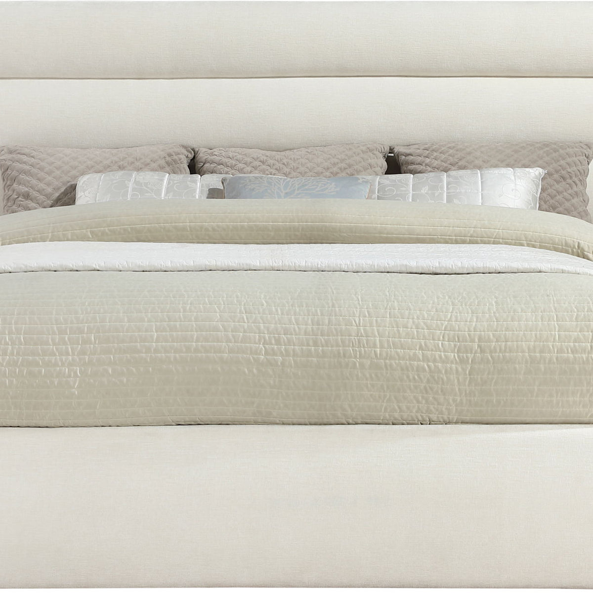 Adam - Chenille Fabric Bed With 52" Headboard