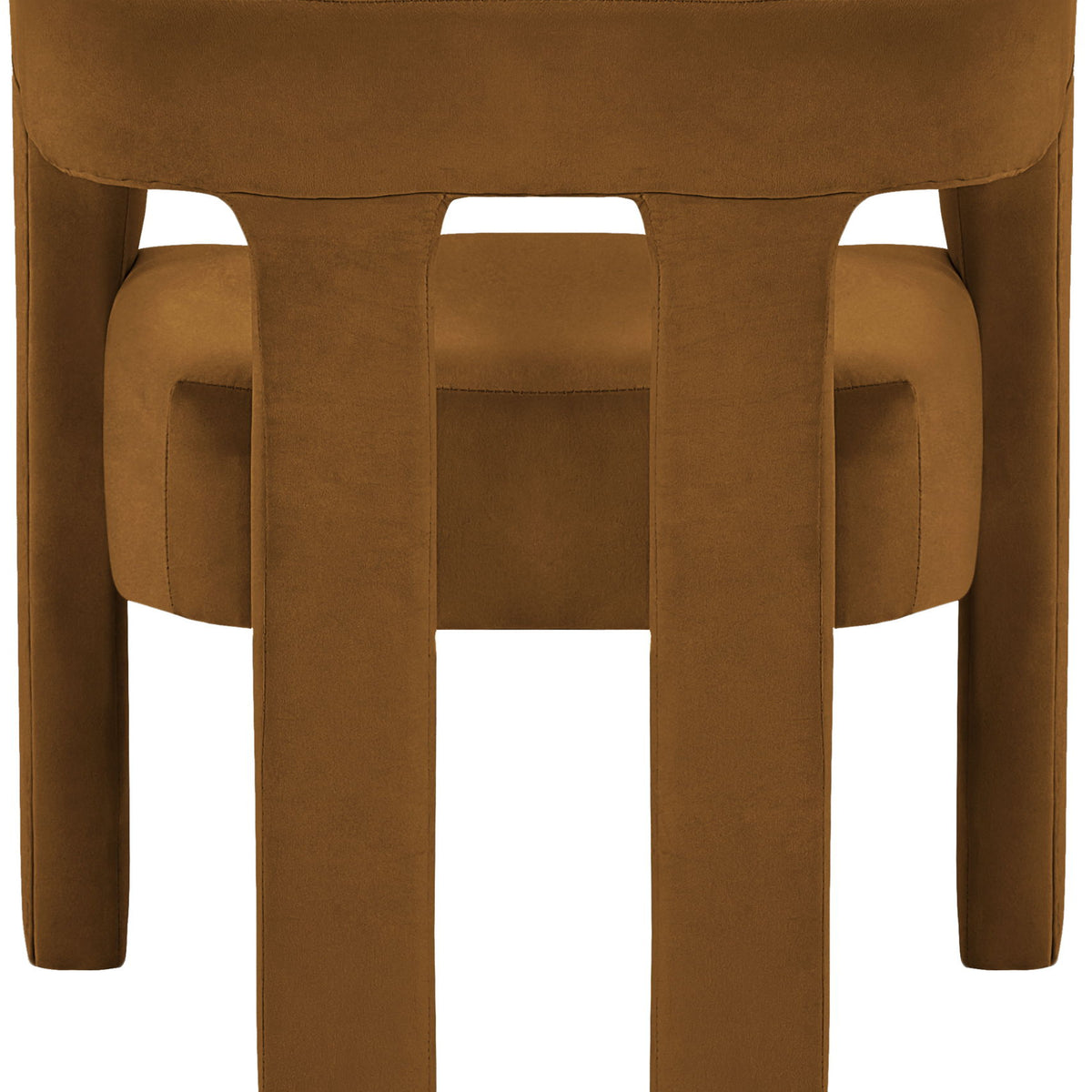 Athena - Velvet Dining Chair - Saddle