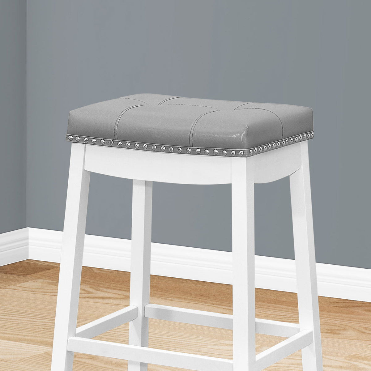 Comfortable Bar Stool, Bar Height, Saddle Seat, Transitional (Set of 2)