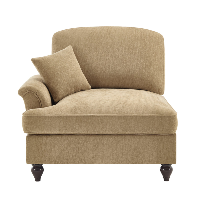 Left-Facing Chenille Sofa - Light Coffee Chenille