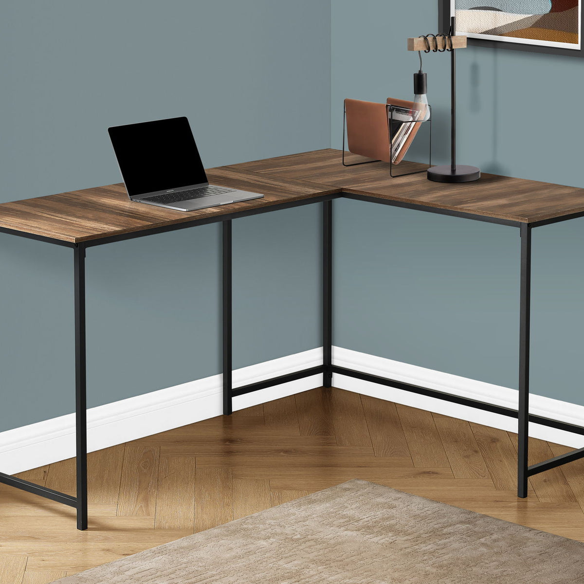 Computer Desk Home Office, Corner, L Shape, Laptop, Contemporary & Modern