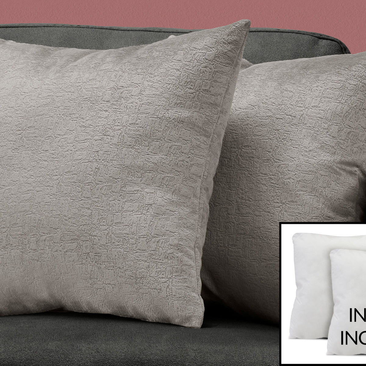 Pillow Square, Insert Included, Decorative Throw, Hypoallergenic