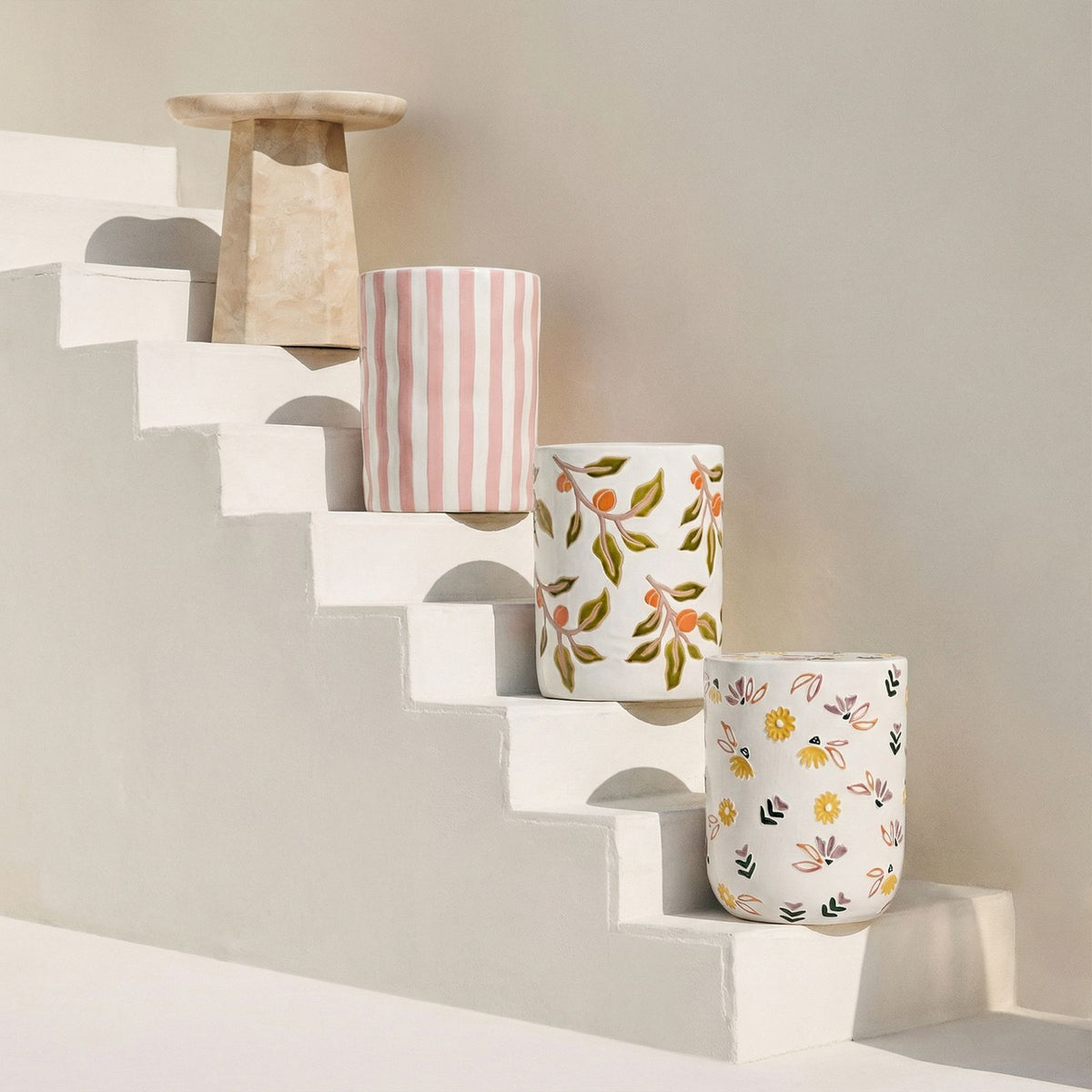 Tempest - Ceramic Table - Orange Citrus