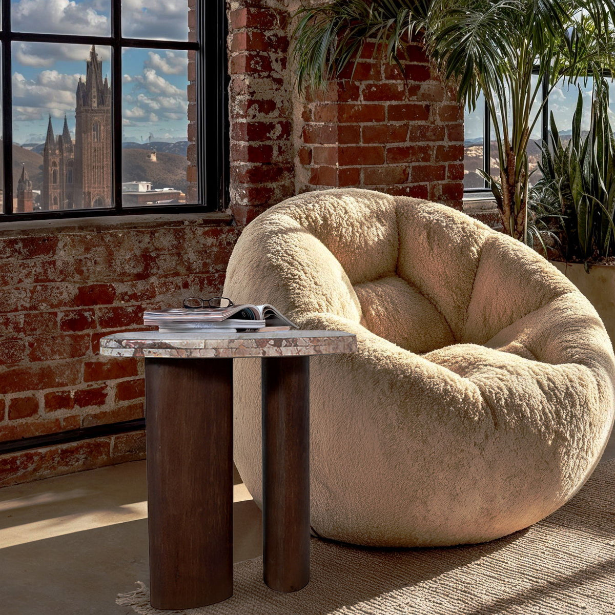 Puglia - Marble Top And Oak Wood Base Table