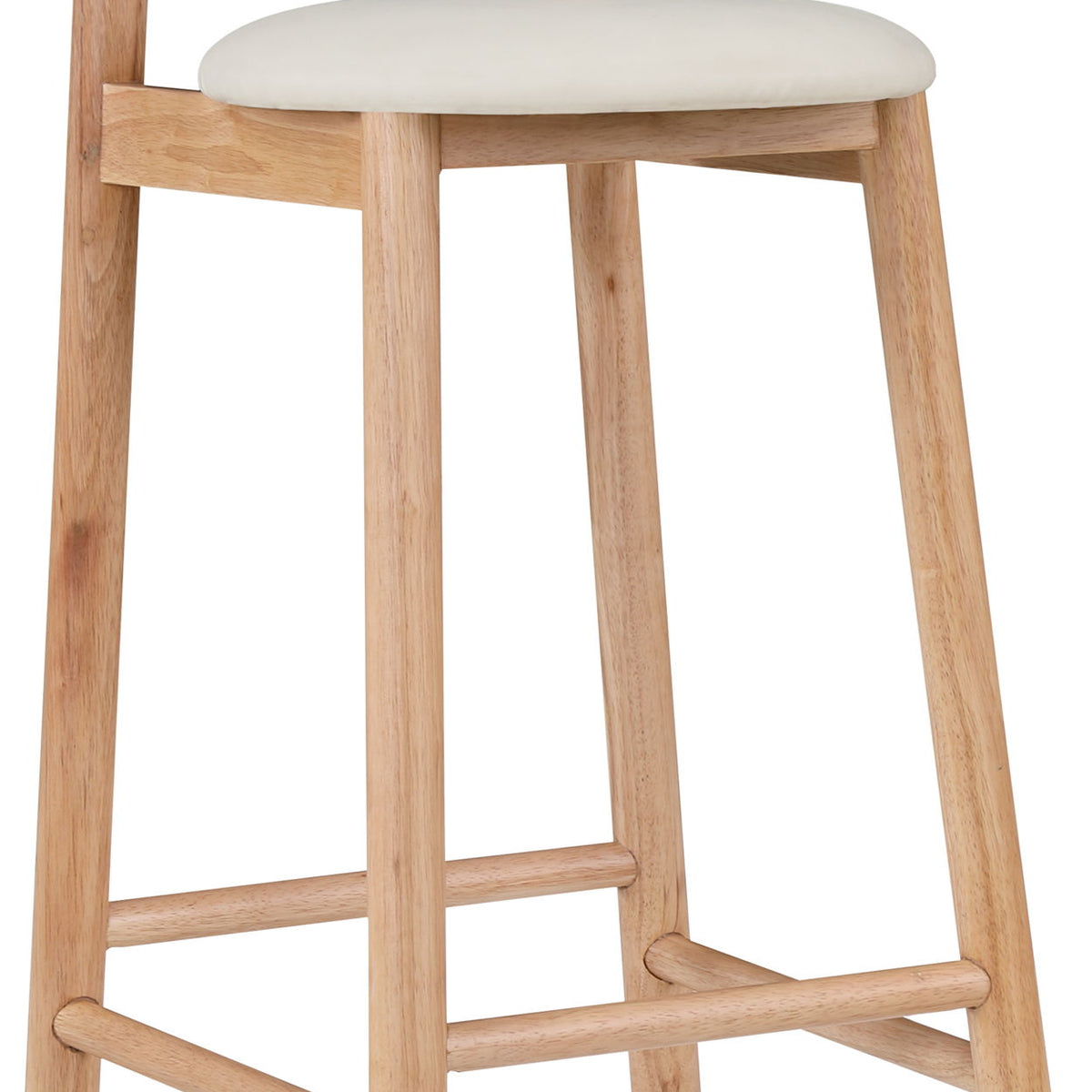 Calvin - Faux Leather Stool - Light Brown Legs