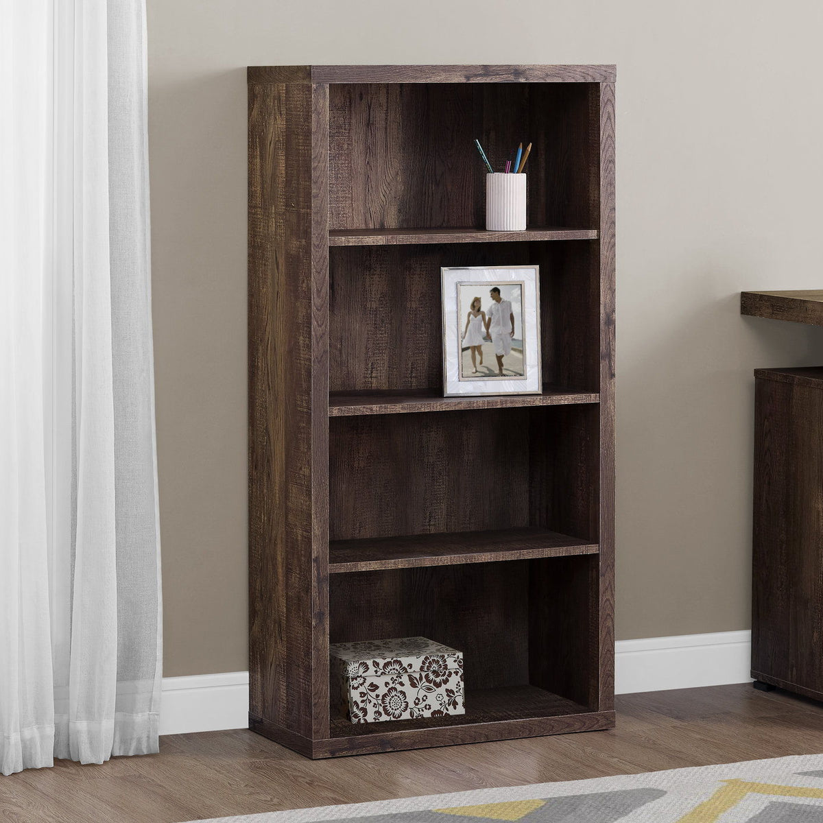 5 Tier For Office Bookshelf, Bookcase, Etagere, Contemporary & Modern