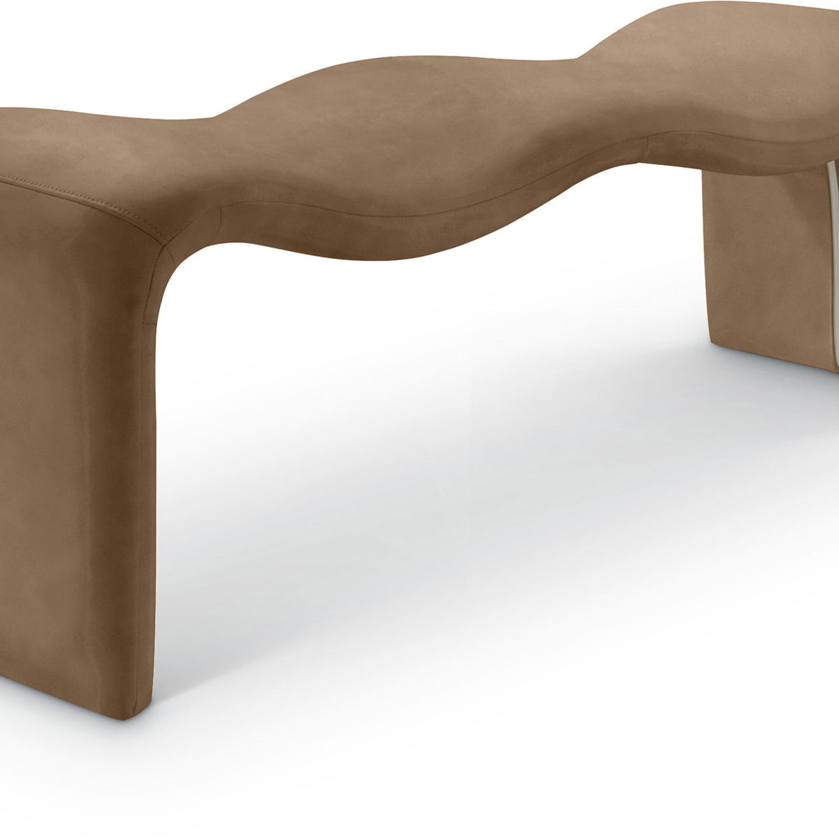 Willow - Faux Leather Bench - Brown