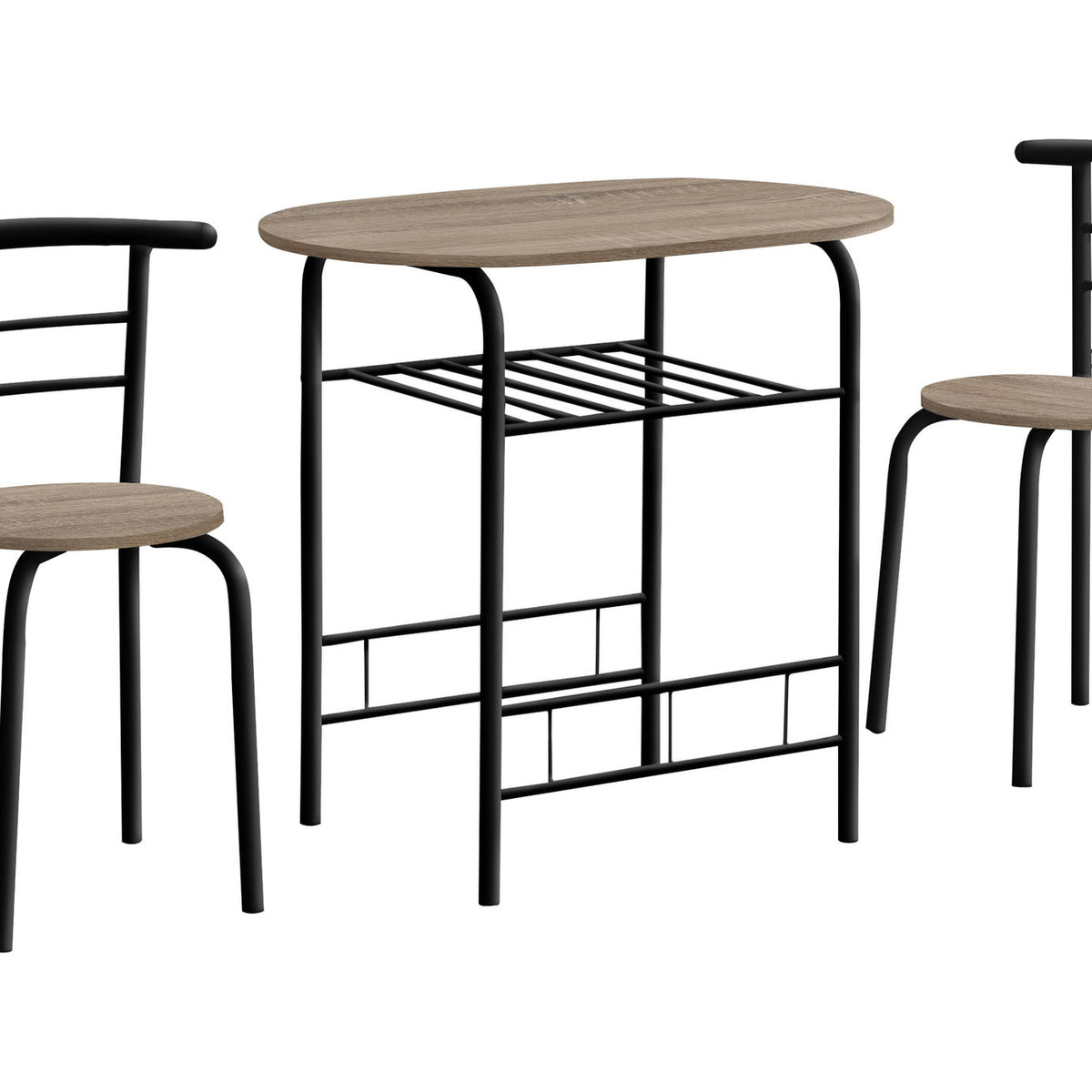 3 Pieces Dining Table Set, Small, Contemporary & Modern