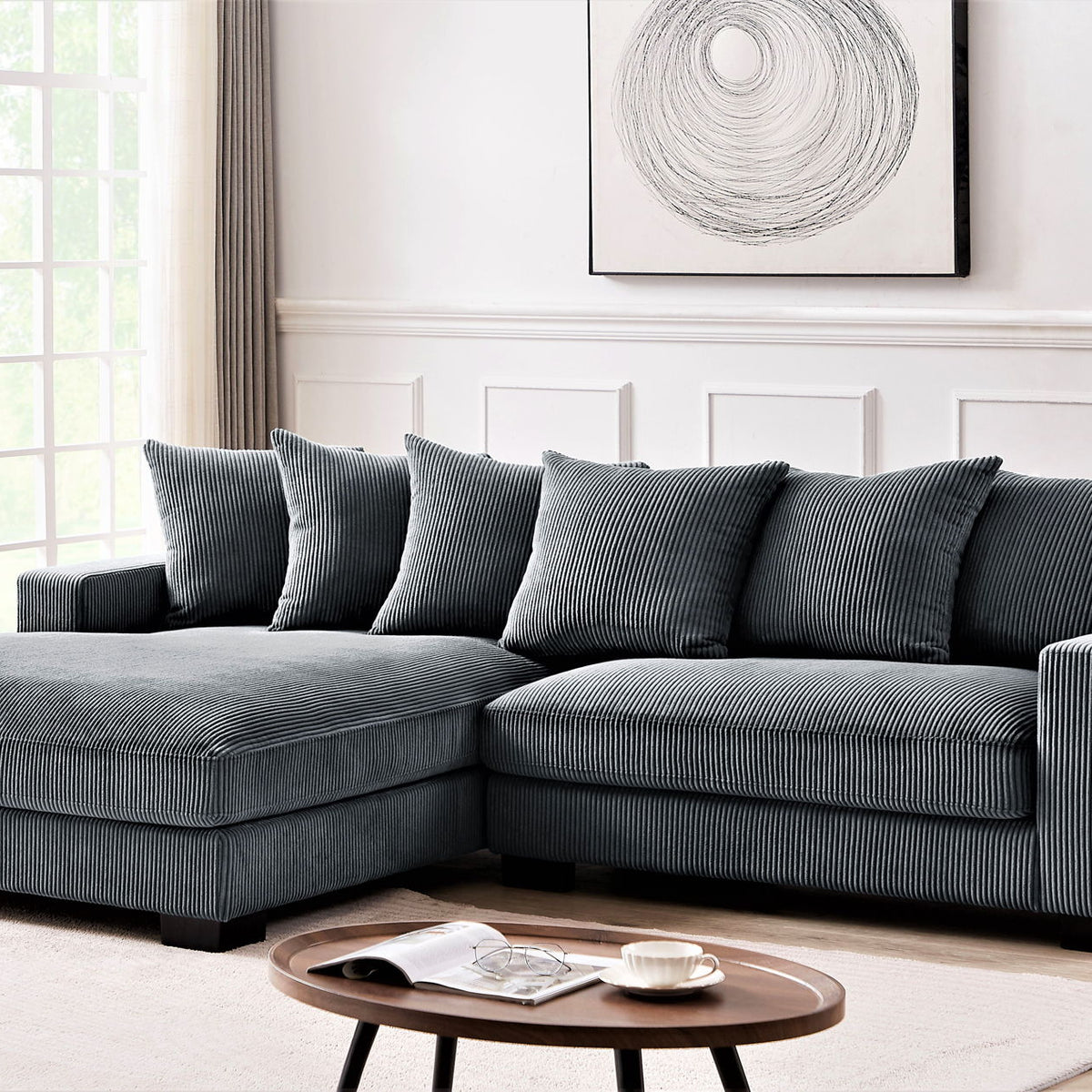 Luxe - Oversized 2 Piece Sectional Couches For Living Room, L Shaped Sofa With Chaise