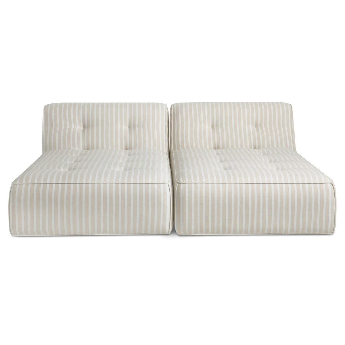 Sunseeker - 2 Piece Outdoor Sun Lounger - Brown Stripe