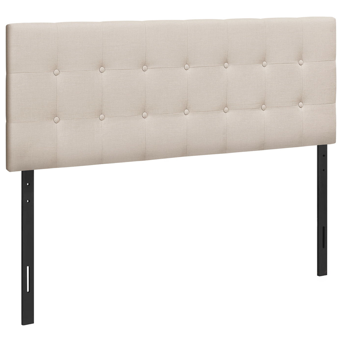Queen Size, Bed Headboard Only, Upholstered Transitional - Beige
