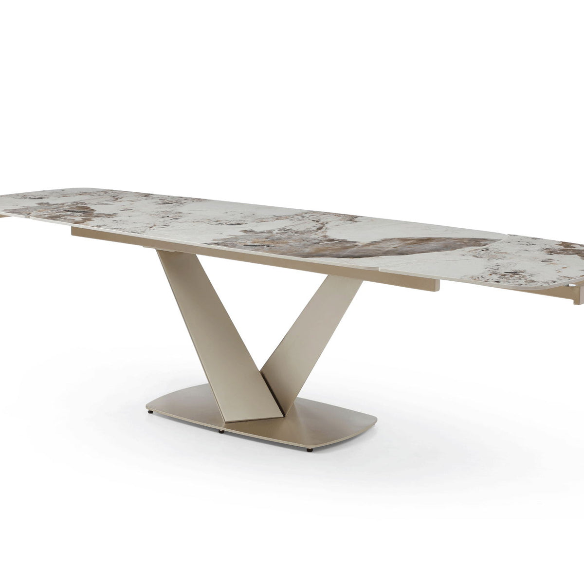 93 - Dining Table - White / Gold