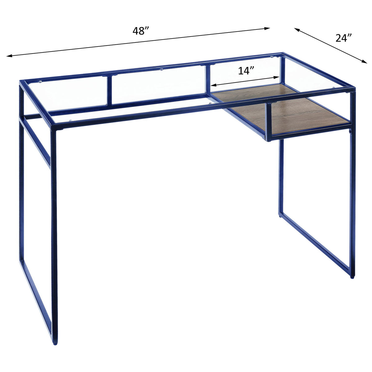 Yasin - Glass Top Writing Desk