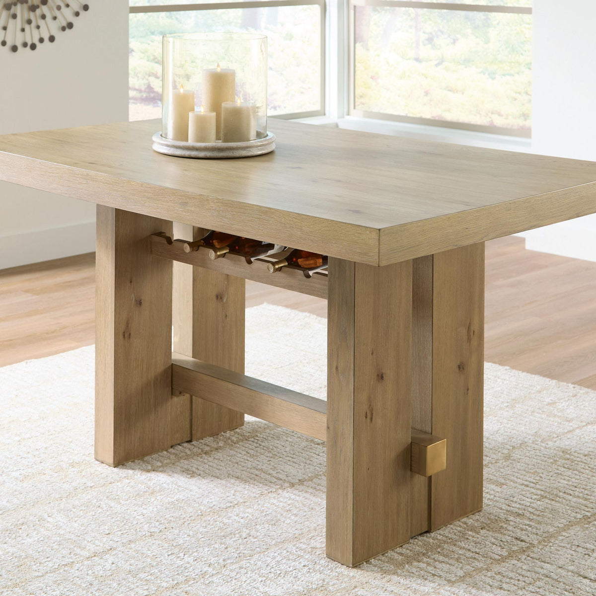 Lasinger - Rectangular Dining Room Counter Table - Light Brown