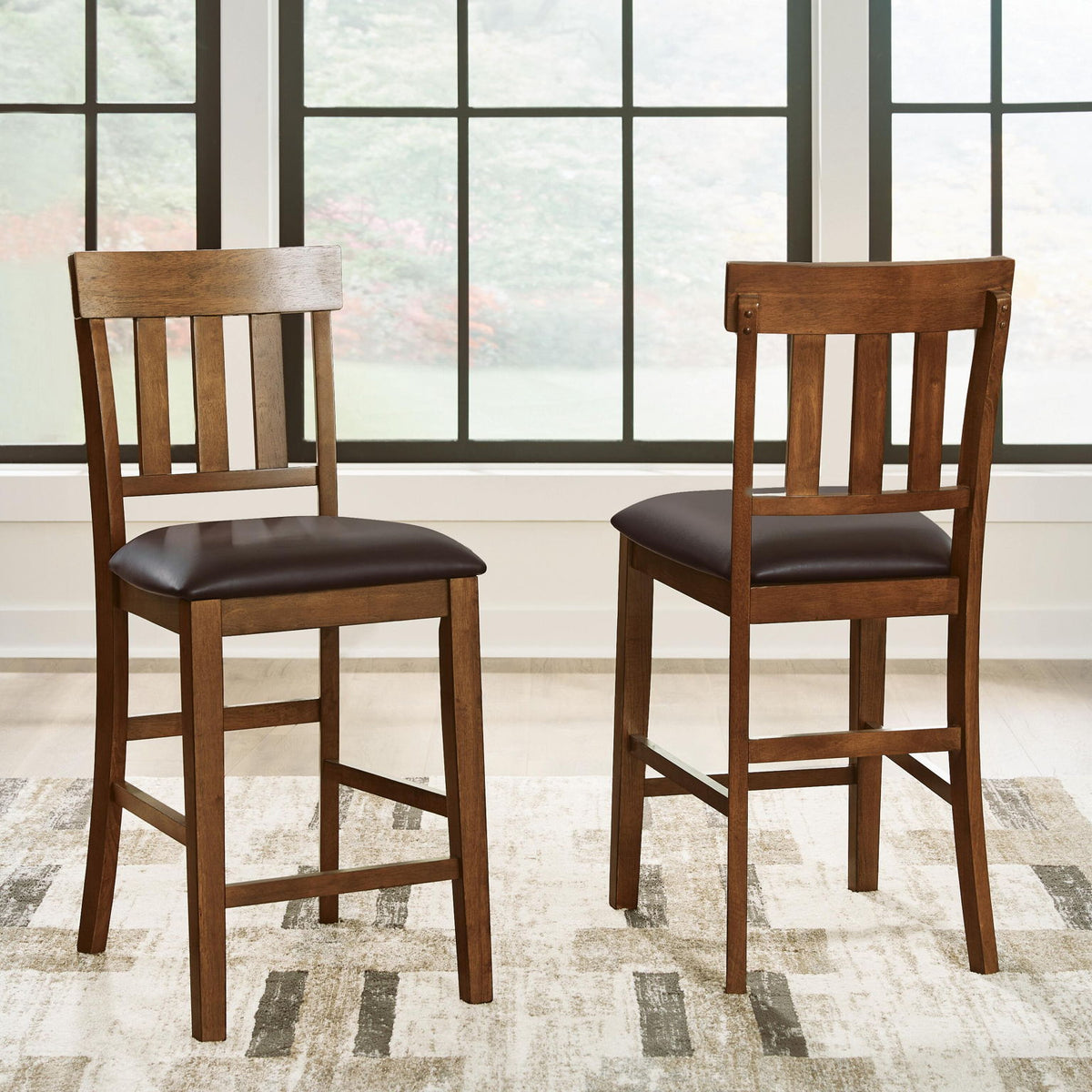Ralene - Upholstered Barstool (Set of 2) - Medium Brown