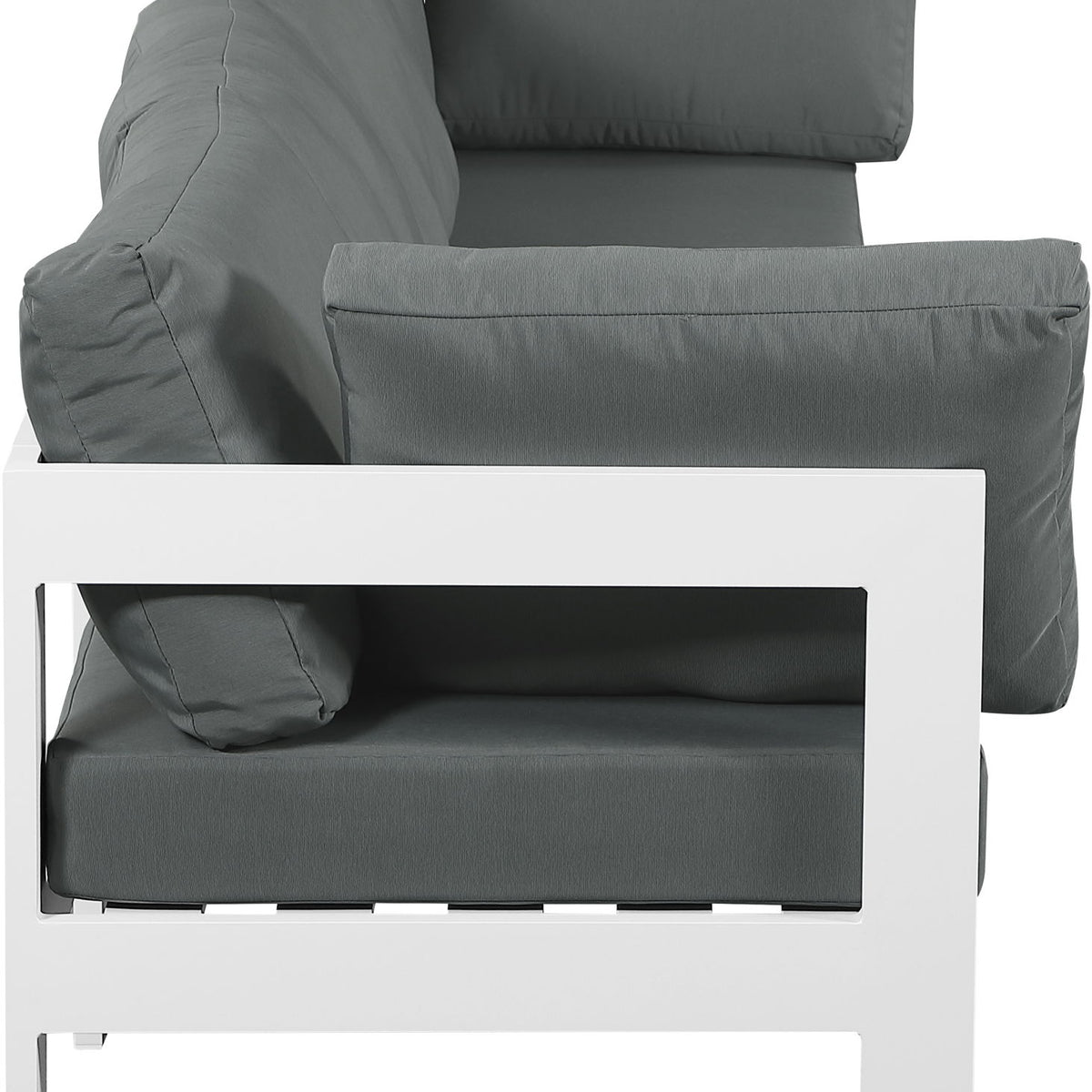 Nizuc - Outdoor Patio 4 Seat Modular Sofa With White Frame