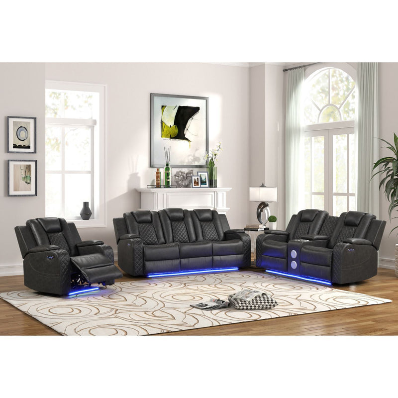 Benz - LED & Power Recliner With Adjustable Headrests And Ambient LED Lighting