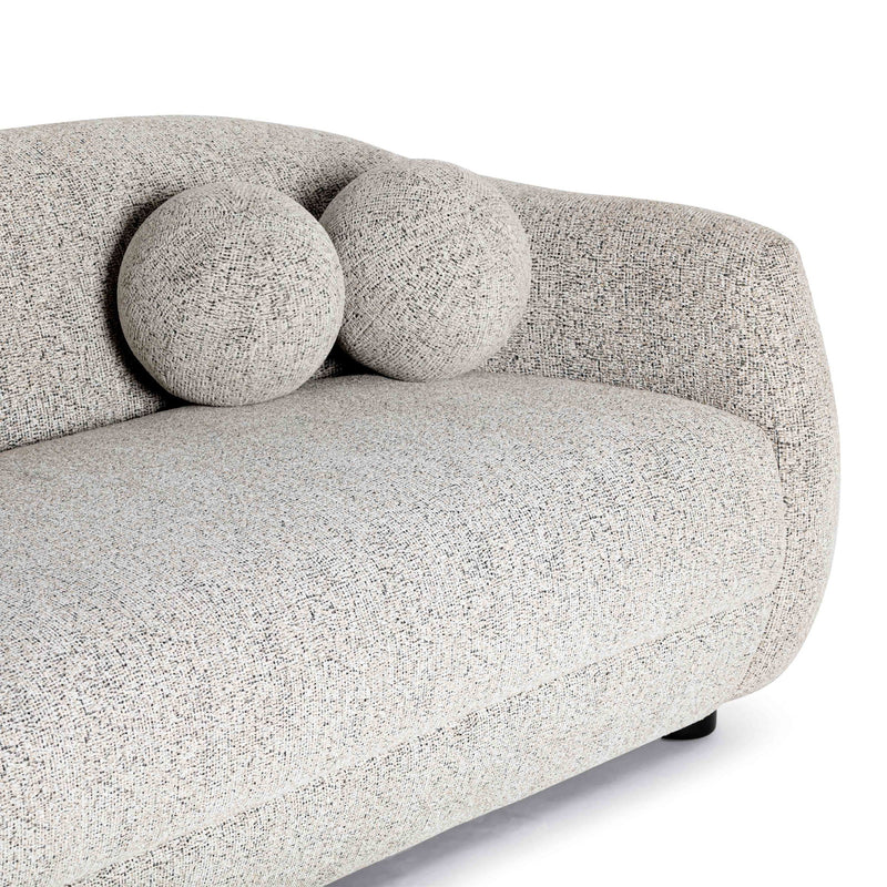 Judy - Woven Fabric Sofa - Black / White
