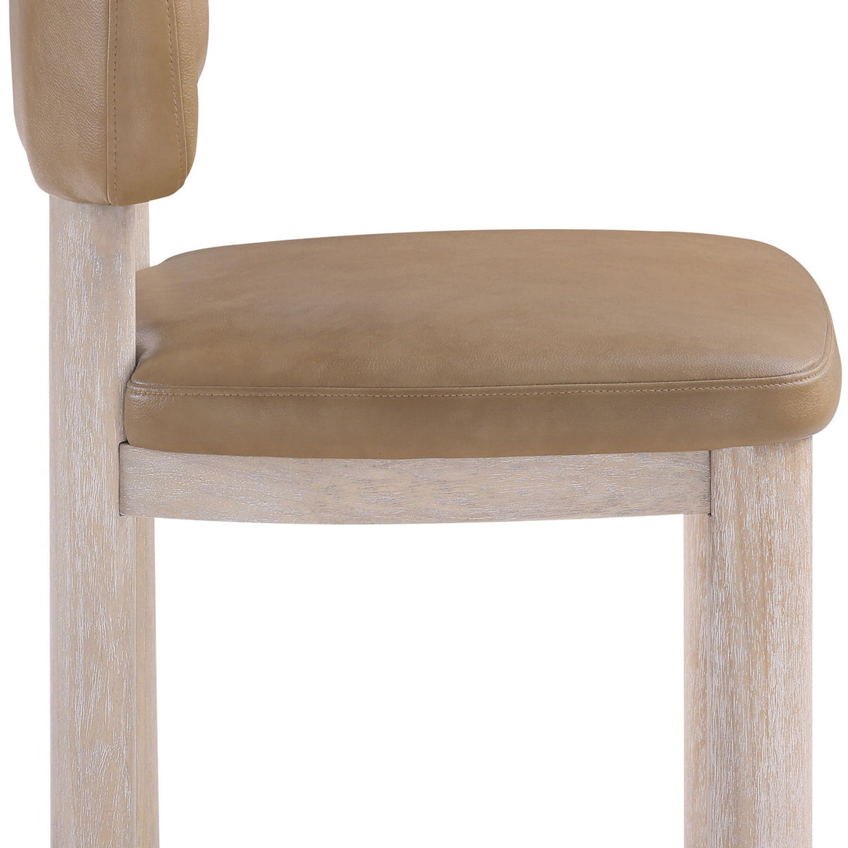 Paloma - Vegan Leather Upholstered Dining Chair (Set of 2) - Tan / Rich Natural