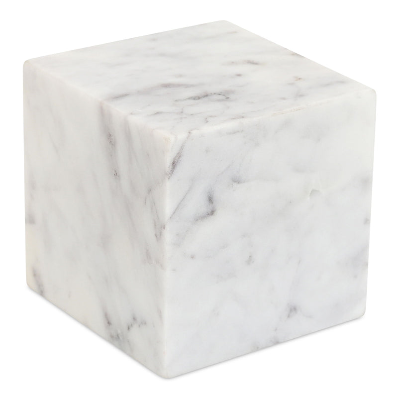 Cora - Cube Tabletop Accent - Purple / White Marble