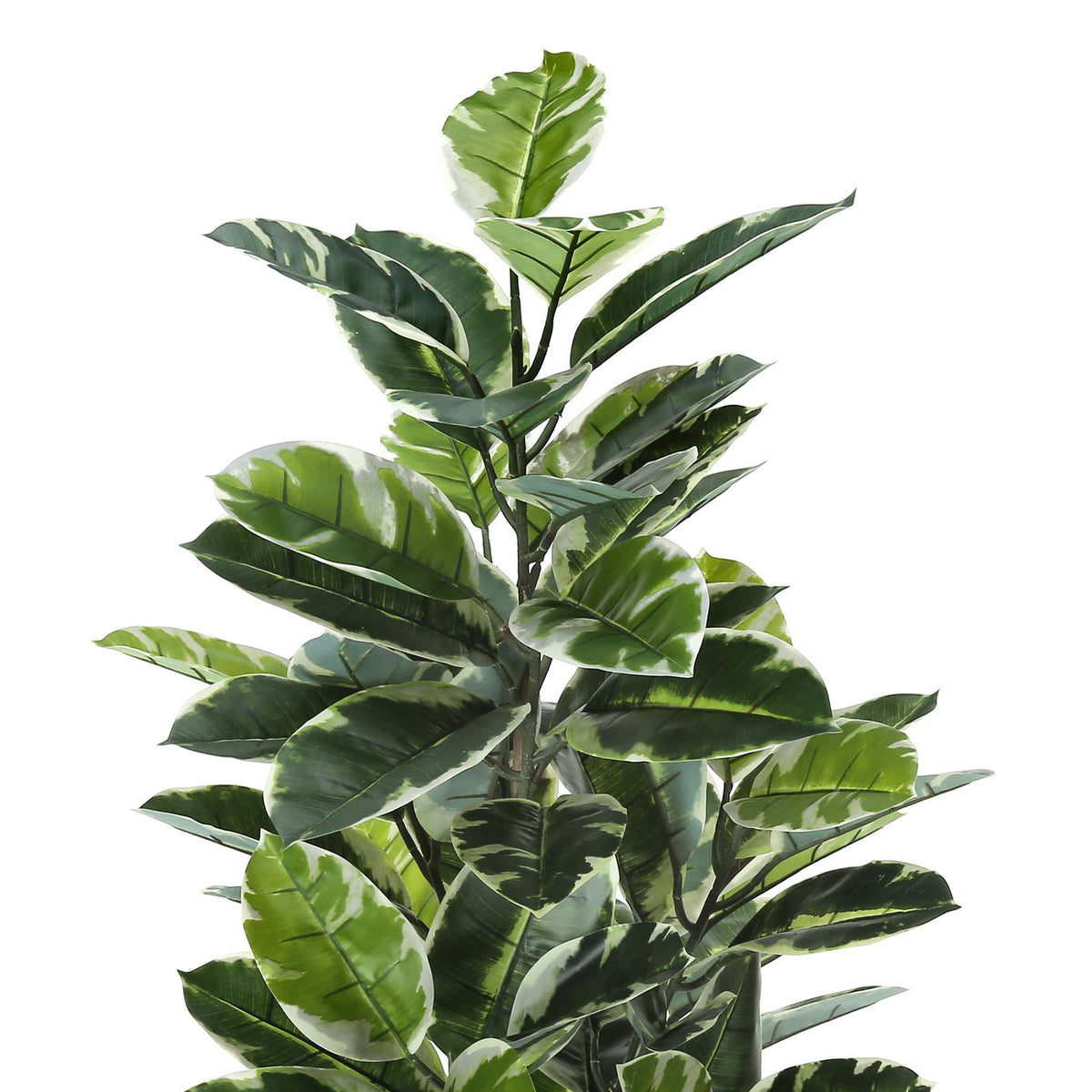 52" Tall, Artificial Plant, Rubber Tree, Indoor, Fake, Floor, Greenery, Potted, Real Touch, Decorative - Green / Black