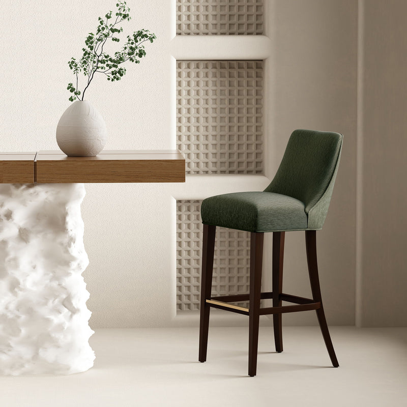 Manhattan Beever - Chenille Wood Stool